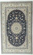 Nain Tappeto persiano 280 x 170 Blu (Iran) Annodato A Mano