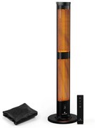 blumfeldt BlazeTower - Stufa a piantana | 3000 W | Uso esterno | 3 livelli | IP45 | Telecomando | Timer