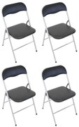 LUCIE - sedia pieghevole salvaspazio set da 4 opaca