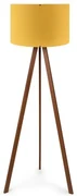 Lampada Treppiede Da Pavimento 38x140 Cm Design Moderno 60W Marrone E Giallo
