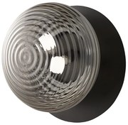 Plafoniera D46 cm TONDO con base in metallo Fumč e diffusore in vetro