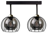 Lampadario a plafone SOLO BLACK 2xE27/60W/230V nero/oro