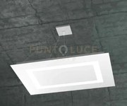 Carpet sospensione rettangolare grande 4+2 luci biemissione bianco ...