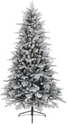 Albero di Natale artificiale innevato Cervino Frost verde H 210 cm x Ø 127 cm