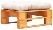 Ottomana Da Giardino A Pallet Con Cuscino Sabbia Legno Marrone /