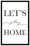 Stampa su plexiglass Let'S Stay Home, multicolore 42 x 63 cm