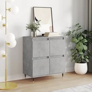 Credenza grigio cemento 60x35x70 cm in legno multistrato
