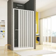 Box doccia nicchia 100cm con anta ad apertura laterale a soffietto in PVC Teti