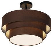 Plafoniera moderna marrone 45 cm 3 luci - Drum Trio