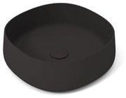 Lavabo da appoggio Paddle quadrato in ceramica L 42 x H 42 cm nero