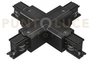 Led-rail-x-ner connessione a x per binario trifase rail nero 18,17x...