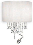 Applique Classica Opera Metallo-Cristallo Bianco 3 Luci E14+1,5W 3000K