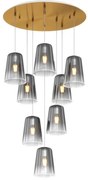 Sospensione ottone sat. tonda 8 luci cromo 1164os-s8 t-cr