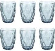 Set 6 bicchieri acqua blu 340 ml vetro Celine