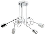 Plafoniera moderno Zeta Ø 48 cm cromo IP20, 5XE27
