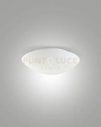 Pandora plafoniera bianca diametro 25cm in vetro 1 luce attacco e27