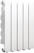 Radiatore acqua calda PRODIGE MODERN in alluminio, 5 elementi, interasse 500 mm, bianco