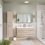 Mobile da bagno sotto lavabo SENSEA Perla legno L 121 x H 53.7 x P 47 cm 4 cassetti, lavabo non incluso