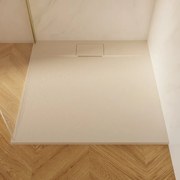 Piatto doccia SENSEA in composito minerale di resina gelificata Neo beige L 100 x L 100 x H 2.7 cm opaco