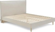 Letto matrimoniale imbottito beige con griglia 180x200 cm Sary - Bobochic Paris