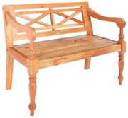 Vidxl panchina batavia 98 cm legno massello di mogano marrone chiaro