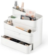 Organizer da bagno in plastica bianca per cosmetici Glam - Umbra