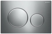 Geberit placca di comando Sigma 20 doppio tasto cromato opaco/lucido