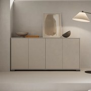 Madia in legno a 4 ante e 2 vani con ripiani 172 cm KYLA Grigio