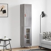 Credenza grigio sonoma 34,5x34x180 cm in legno multistrato