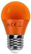 Lampadina Led E27 G45 a sfera 4W Arancione Aigostar