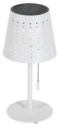 Lampada da tavolo da esterno bianca con LED dimmerabile a 3 livelli ricaricabile e solare - Ferre