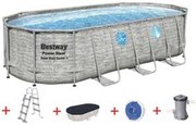 Piscina power steel swim vista ovale telaio portante CM.549X274X122H. -CM.549X274X122H - capacit LT.13430 - (ART.56716)