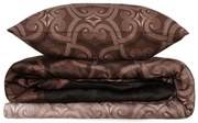 Biancheria da letto matrimoniale in cotone sateen marrone 200x200 cm Pandora - Mijolnir