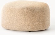Pouf ovale in bouclé Wolke