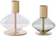 Portacandele in set in vetro 2 pz – House Nordic