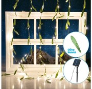 Aigostar - Catena LED solare 70xLED/4x1m IP65 bianco caldo oliva