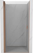 Mexen Mist-B porta doccia a battente 90 cm, trasparente, rame spazzolato - 8A2-090-000-65-00