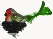 Addobbo per albero di Natale dipinto a mano Bird