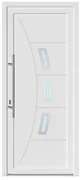 Portoncino d'ingresso in pvc 20021 L 80 x H 210 cm bianco apertura destra