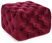 Pouf EVAN in velluto bordeaux