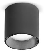 Plafoniera Moderna Dot Metallo Nero Led 5W 3000K Luce Calda