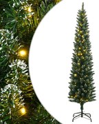 Albero di Natale Artificiale Sottile con LED, Albero di Natale Artificiale Sottile con 300 LED 180 cm