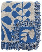 Coperta blu 130x160 cm Nevine - Bloomingville