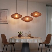 Lampada a sospensione Japandi marrone 50cm 3 luci - Plu