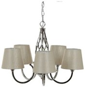 Lampadario Ø 14 cm 36 x 36 x 110 cm Metallo Argento