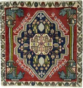 Shiraz Tappeto persiano 60x60 Rosso (Iran) Annodato A Mano