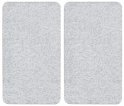 Set di copri fornelli in vetro temperato 2 pz 30x52 cm Transparent – Allstar