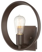 Applique Industrial Nordico Theater Row Metallo Bronzo Western 1 Luce E27