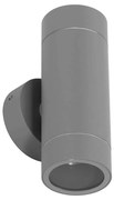 Applique Cilindrica Bidirezionale IP65 GU10 Grigio Colore Grigio