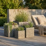 AGERATO - set di vasi in fibra sintetica